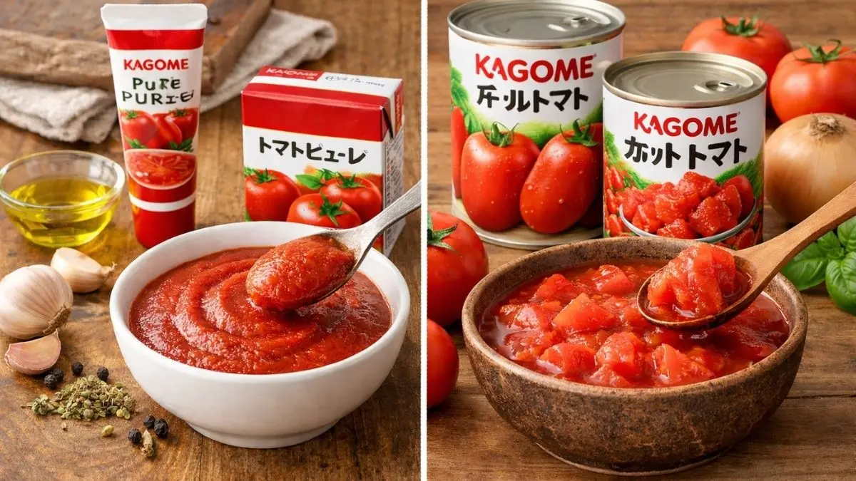 トマトピューレとトマト缶の違いと使い分け比較画像