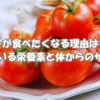 トマトが食べたくなる理由は？不足しやすい栄養素と体のサインを解説するイメージ
