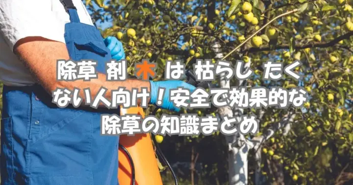木を枯らさない除草剤の使い方と安全な雑草対策ガイド