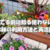 使わない植木鉢の利用方法や再活用アイデアを紹介するガーデニングと収納アイデザイン画像