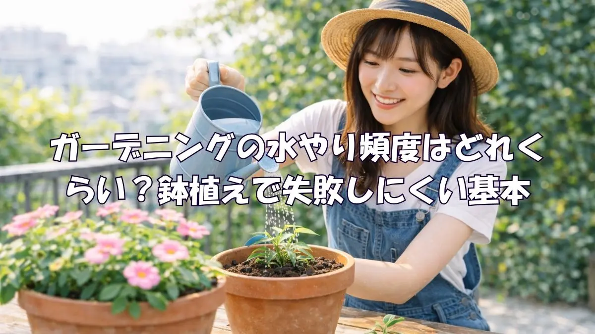 ガーデニングの水やり頻度はどれくらい？鉢植えで失敗しにくい基本のアイキャッチ画像