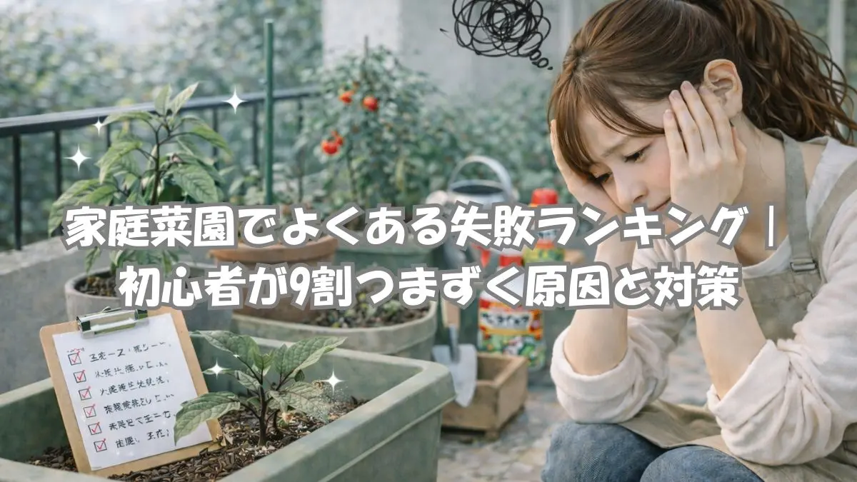 家庭菜園でよくある失敗ランキング｜初心者がつまずく原因と対策のアイキャッチ画像