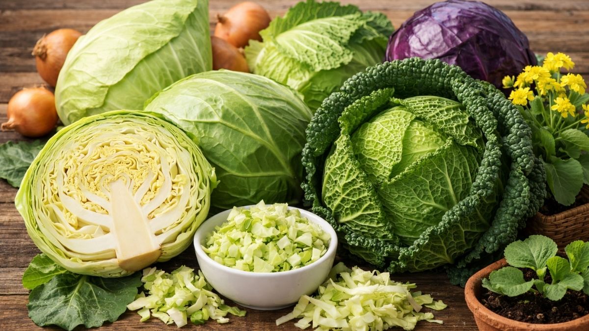 キャベツの種類と特徴を比較する写真|緑キャベツ・紫キャベツ・サボイキャベツ