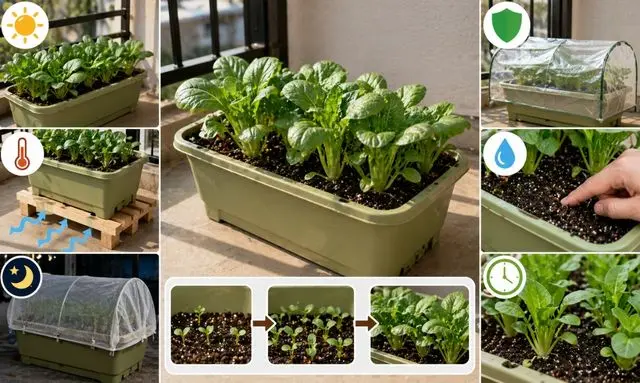 冬の小松菜が育たないときの対処法｜光・温度・水の管理ポイント