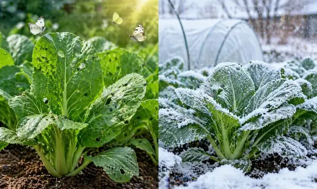 小松菜の害虫が発生しやすい時期と冬の違い｜季節別の虫の多さを比較