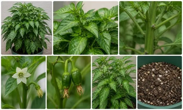 ピーマンの肥料過多のサイン｜葉が濃く茂る・花や実が少ない状態の見分け方