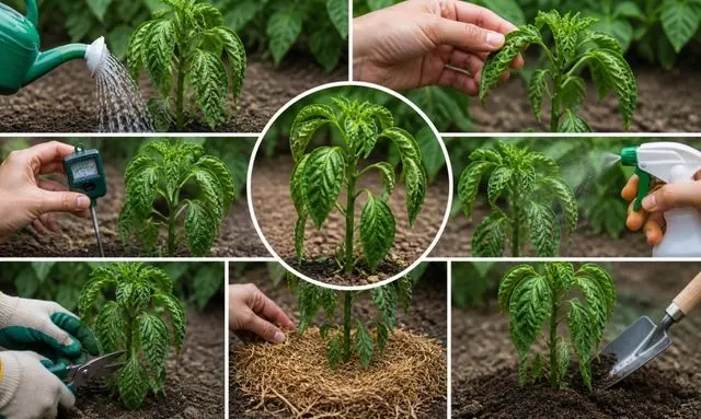ピーマンの葉が丸まるときの対処手順(水やり・害虫確認・剪定・土改善の流れ)