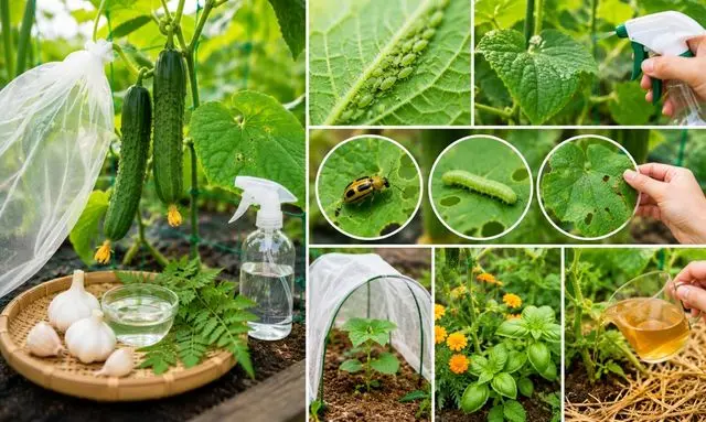 きゅうりの害虫を無農薬で予防・駆除する方法と防虫ネット・自然対策のイメージ